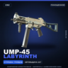 UMP-45 | Labyrinth | Поношенное · Скин Counter-Strike 2