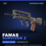 FAMAS | Survivor Z | Закалённое в боях · Скин Counter-Strike 2