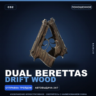 Dual Berettas | Drift Wood | Поношенное · Скин Counter-Strike 2