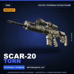 StatTrak™ SCAR-20 | Torn | После полевых испытаний · Скин Counter-Strike 2
