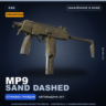 Сувенирный MP9 | Sand Dashed | Закалённое в боях · Скин Counter-Strike 2