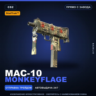 StatTrak™ MAC-10 | Monkeyflage | Прямо с завода · Скин Counter-Strike 2