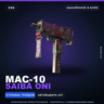 MAC-10 | Saiba Oni | Закалённое в боях · Скин Counter-Strike 2