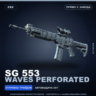 SG 553 | Waves Perforated | Прямо с завода · Скин Counter-Strike 2
