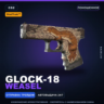 StatTrak™ Glock-18 | Weasel | Поношенное · Скин Counter-Strike 2