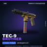 Tec-9 | Brother | Немного поношенное · Скин Counter-Strike 2