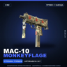 MAC-10 | Monkeyflage | Прямо с завода · Скин Counter-Strike 2