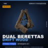 Сувенирный Dual Berettas | Drift Wood | Немного поношенное · Скин Counter-Strike 2