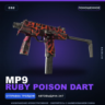 MP9 | Ruby Poison Dart | Поношенное · Скин Counter-Strike 2