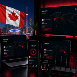 Happ VPN | Канада      Статический IP | Защита от DPI | Доступ ИИ | 10 Гбит/с