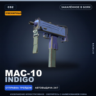 Сувенирный MAC-10 | Indigo | Закалённое в боях · Скин Counter-Strike 2