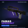FAMAS | Sergeant | Закалённое в боях · Скин Counter-Strike 2
