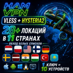 VPN VLESS ВПН HAPP БЕЛЫЕ СПИСКИ LTE 30 ЛОКАЦИЙ РАБОТАЕТ В РФ США НИДЕРЛАНДЫ HAM VPN