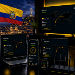 Happ VPN | Эквадор      Статический IP | Защита от DPI | Доступ ИИ | 10 Гбит/с