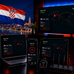Happ VPN | Хорватия      Статический IP | Защита от DPI | Доступ ИИ | 10 Гбит/с