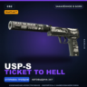 StatTrak™ USP-S | Ticket to Hell | Закалённое в боях · Скин Counter-Strike 2