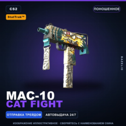 StatTrak™ MAC-10 | Cat Fight | Поношенное · Скин Counter-Strike 2