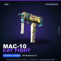 MAC-10 | Cat Fight | Поношенное · Скин Counter-Strike 2