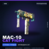 MAC-10 | Cat Fight | Поношенное · Скин Counter-Strike 2