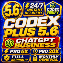 [24/7] ChatGPT 5.6 PLUS   CODEX VERIFY | GO | PRO 5X / 20X | BUSINESS | FULL WARRANTY