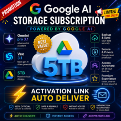 Google Cloud AI Storage 5 ТБ | Gemini pro 3.1 | | Ссылка для активации ⚡ АВТОМАТИЧЕСК