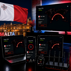 Happ VPN | Мальта      Статический IP | Защита от DPI | Доступ ИИ | 10 Гбит/с