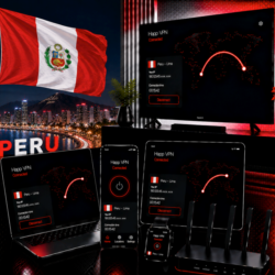 Happ VPN | Перу      Статический IP | Защита от DPI | Доступ ИИ | 10 Гбит/с