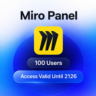 Miro Panel – 100 пользователей | Доступ действует до 2126 года