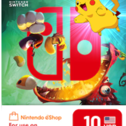 Карта Nintendo 10 USD регион США