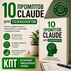 КПТ-ассистент в Claude: 10 промптов для Психологов на весь цикл сессии