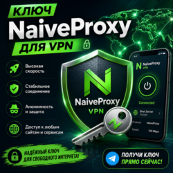 Ключ NaiveProxy VPN — Латвия | Безлимитный трафик | 200  /месяц
