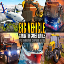 (Nintendo Switch 1) Big Vehicle Simulator Games Bundle - Truck Farming Flight Constr…