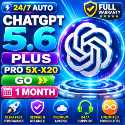 [24/7 AUTO] ChatGPT 5.6 PLUS | PRO 5X-X20 | GO | 1 МЕСЯЦ | ПОЛНАЯ ГАРАНТИЯ