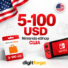 5-100 USD - Nintendo eShop США | АВТО 24/7