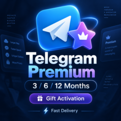 Telegram Premium на 3 6 12 месяцев подарком по Username