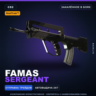 StatTrak™ FAMAS | Sergeant | Закалённое в боях · Скин Counter-Strike 2