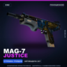 MAG-7 | Justice | Поношенное · Скин Counter-Strike 2