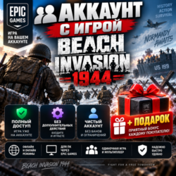 👥Аккаунт с игрой Epic🎮Beach Invasion 1944🎮 Подарок🎁
