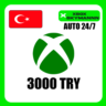 XBOX LIVE 3000 TRY ТУРЦИЯ КАРТА ПОПОЛНЕНИЯ АВТО 24/7
