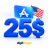 25 USD - Код пополнения баланса Apple App Store США | АВТОВЫДАЧА