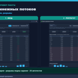 Прогноз денежных потоков: 12 месяцев, сценарии, кассовые разрывы (Excel   HTML)