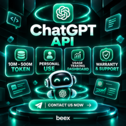 [АВТОДОСТАВКА 24/7] Доступ к ChatGPT API (квота 10–500 млн токенов)