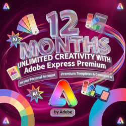 Adobe Express Premium 12 месяцев    на ваш личный аккаунт | Премиум-шаблоны