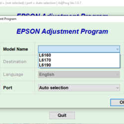 Epson L6160 L6170 L6190 Adjustment Program