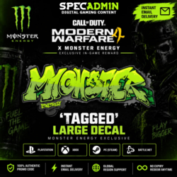 ВИНИЛ "TAGGED" | CALL OF DUTY: MODERN WARFARE 4 | MONSTER ENERGY SKIN | COD MW4