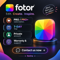 Fotor PRO / PRO  — 7-дневная пробная подписка | ЛИЧНЫЙ АККАУНТ [АВТО-ДОСТАВКА]