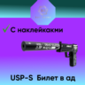 USP-S | Билет в ад (на скине случайные наклейки)