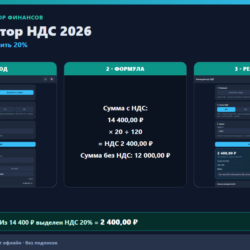 Калькулятор НДС: выделить и начислить 20%
