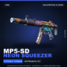MP5-SD | Neon Squeezer | Закалённое в боях · Скин Counter-Strike 2