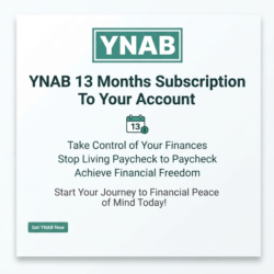 Автоматическая доставка | YNAB 12 месяцев на ваш аккаунт